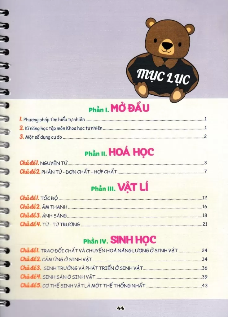 NOTEBOOK KHOA HỌC TỰ NHIÊN LỚP 7 (Dùng chung cho các bộ SGK hiện hành)